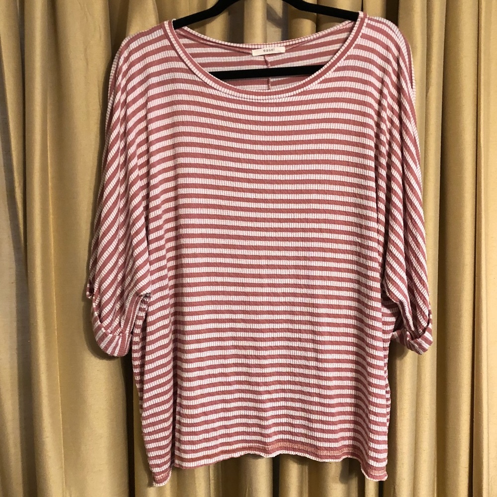 Easel Brand Striped Shirt Size Large